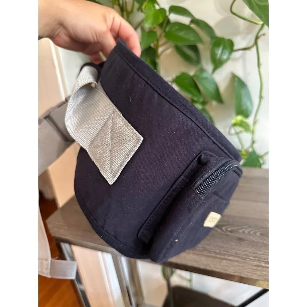 Glisoo Black Cotton Support Belt with Pouch